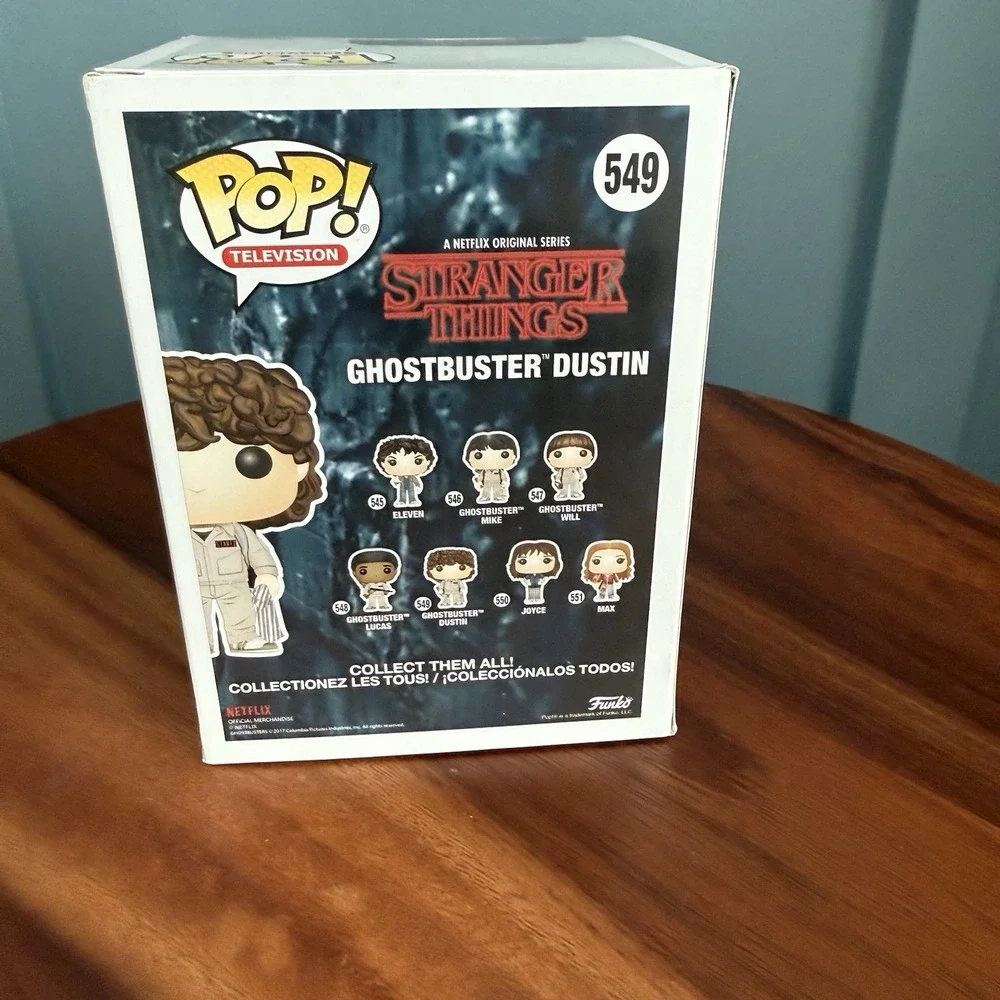 Funko Pop Ghostbuster Dustin #549 Stranger Things Vinyl Figure NIB